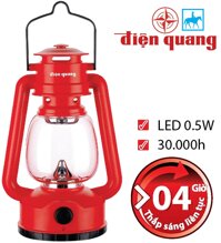 Đèn sạc Led Điện Quang ĐQ PRL04 R (0.5W daylight đỏ) [bonus]