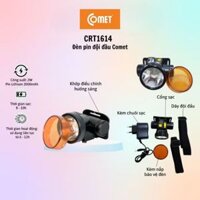 Đèn Sạc Led Đội Đầu Comet CRT1614 2W có choá rời lắp vào đổi màu ánh sáng từ Trắng sang Vàng