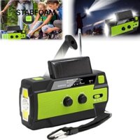 Đèn sạc USB STABFOAM, Bộ sạc điện thoại di động WB / AM / FM / NOAA Đài phát thanh quay đa năng, di động có đèn pin SOS Cảm biến tự động Đèn vô tuyến ngoài trời khẩn cấp