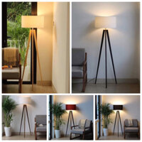 Đèn sàn gỗ tự nhiên- Đèn cây đứng-floor lamp- phong cách hiện đại- đèn sàn trang trí phòng khách- biệt thự- chung cư.