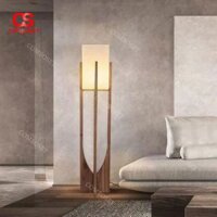 Đèn Sàn Gỗ Zen Nhật Bản, Chao Vải Hình Trụ Vuông Tinh Tế Và Tối Giản