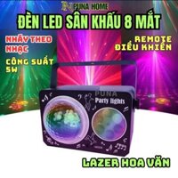 Đèn sân khấu 8 mắt 128 hiệu ứng chiếu chớp led lazer cảm biến âm thanh cho phòng karaoke sân khấu bảo hành 12TH PUNA