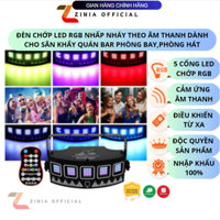 Đèn sân khấu LED chớp RGB cảm ứng âm thanh - điều khiển từ xa dành cho sân khấu party, phòng hát karaoke phòng bay ZINIA