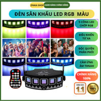 Đèn sân khấu LED chớp RGB cảm ứng âm thanh - điều khiển từ xa dành cho sân khấu party, phòng hát karaoke phòng bay ZINKA