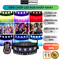 Đèn sân khấu LED chớp RGB cảm ứng âm thanh - điều khiển từ xa cho sân khấu party, phòng hát karaoke phòng bay PUCNE