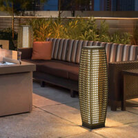 Đèn sàn năng lượng mặt trời chống nước IP65, Đèn lồng màu đen ngoài trời, Đèn lót sàn bằng nhựa chạy bằng năng lượng mặt trời Mây cho hiên nhà, sân vườn, sân hiên, sàn