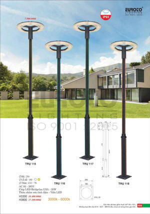 Đèn sân vườn led trụ 118