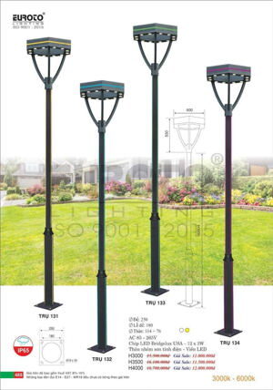 Đèn sân vườn led trụ 133