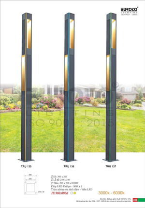 Đèn sân vườn led trụ 136