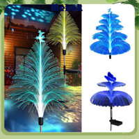 Đèn sân vườn năng lượng mặt trời JOWS, Đèn sứa có bướm, Đèn trang trí cây thông Noel, Đèn trang trí ngoài trời đổi màu 7 màu chống nước cho sân vườn