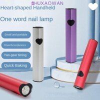Đèn sấy móng tay ZHUXAOWAN, Đèn móng tay LED cầm tay hình trái tim, Máy sấy đèn UV Mini có thể sạc lại bằng hợp kim nhôm đa năng Móng tay có thể đeo được