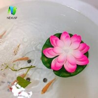 Đèn sen NEXUSF, Cây hoa giả EVA Đèn lồng hoa sen đầy màu sắc, Nến điện tử LED 10cm / 14,5cm Trang trí tiệc đèn nổi