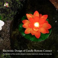 Đèn sen TIEZI, Đèn lồng sen đầy màu sắc EVA, Đèn nến điện tử LED 10cm / 14,5cm Cây hoa giả Đèn ngủ Bể cá