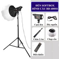 Đèn Softbox Hình Cầu Livestream Chụp Ảnh Quay Video Chuyên Nghiệp Như Studio BD400SS - HOLOCOM