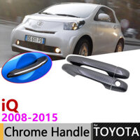 Đen Sợi Carbon Tay Nắm Cửa Dành Cho Xe Toyota iQ AJ10 10 2008 ~ 2015 Phụ Kiện Dán Viền Bộ 2009 2012 2013 2014 Dán