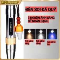 Đèn soi đá quy 3 màu BK02 Trắng Vàng Tím kèm sạc pin đèn soi cua gạch soi tiên giả