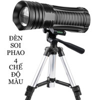 Đèn soi phao câu đêm hợp kim nhôm chống nước 4 chế độ màu