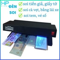 Đèn soi tiền giả, giấy tờ, cà vẹt, bằng lái xe, tem, vé số với 2 bóng đèn UV, nhỏ gọn dễ di chuyển (model TK 2028 12W)