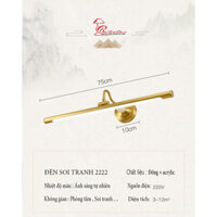 Đèn Soi Tranh Trang Trí Hoàng Đan ĐÈN GIÁ BUÔN Thân Đèn Hợp Kim Chụp Đèn Acrylic Cùng Dải Led Tiết Kiệm Điện 2222