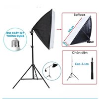 Đèn Studio Chụp ảnh, Quay phim, Livestream Chuyên Nghiệp, Cao 2m1 Softbox 50x70cm - HOLOCOM