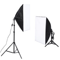 Đèn Studio Chụp Ảnh Sản Phẩm Chân Đèn 2m Kèm Softbox 50x70 cm Trợ Sáng, Quay Phim , Livestream