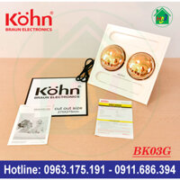 Đèn Sưởi 2 Bóng Âm Trần Nhà Tắm Kohn BK03G/BK03GR Chính Hãng