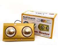 Đèn sưởi 2 bóng Kottmann K2B-Y. vỏ màu vàng
