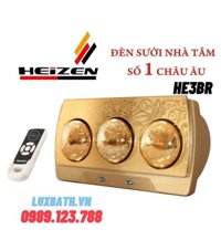 Đèn sưởi 3 bóng treo tường có điều khiển Heizen-HE3BR