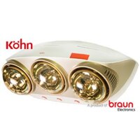 Đèn sưởi 3 bóng vàng Kohn Braun KU03G