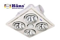 Đèn sưởi 4 bóng âm trần Hans – H4B