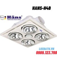 Đèn sưởi 4 bóng âm trần Hans-H4B