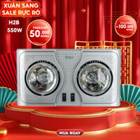 Đèn sưởi bóng treo tường nhà tắm HANS H2B - sưởi ấm nhanh, an toàn, bóng chịu nước cao cấp, nhựa chống chống