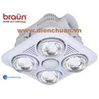 Đèn sưởi braun 4 bóng trắng