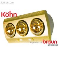 Đèn sưởi Braun Kohn 3 bóng KN03G