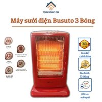 Đèn sưởi điện Besuto - Quạt sưởi hồng ngoại 3 bóng cao cấp, bảo hành chính hãng 12 tháng