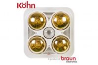 Đèn sưởi hồng ngoại Kohn Braun 4 bóng âm trần