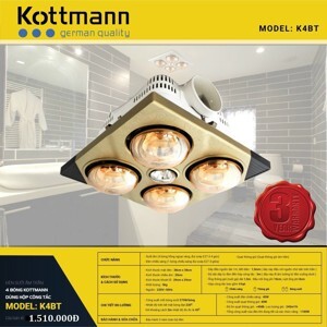 Đèn sưởi nhà tắm Kottmann K4BT - 4 bóng