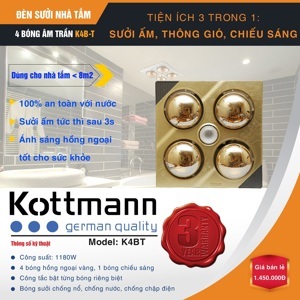 Đèn sưởi nhà tắm Kottmann K4BT - 4 bóng