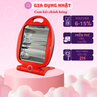 Đèn sưởi mini hình cá Máy sưởi Hồng Ngoại 2 Bóng thiết kế nhỏ gọn dễ dàng di chuyển làm nóng nhanh Công suất 800W