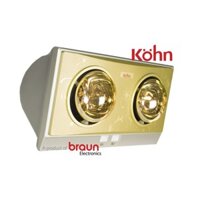 Đèn sưởi nhà tắm 2 bóng Braun Kohn KN02G 550W