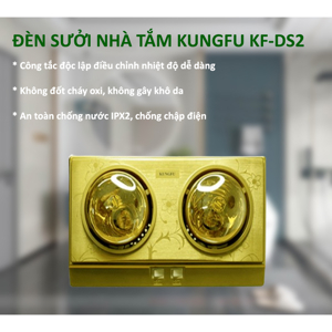 Đèn sưởi nhà tắm 2 bóng Kungfu KF-DS2