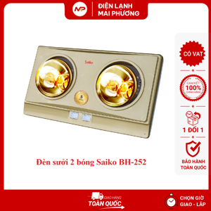 Đèn sưởi nhà tắm 2 bóng Saiko BH-252