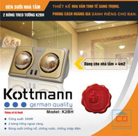 Đèn sưởi nhà tắm 2 bóng treo tường Kottmann K2B-H