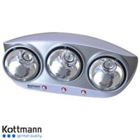 Đèn sưởi nhà tắm 3 bóng dòng bạc Hans Kottmann K3B-S