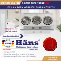 Đèn sưởi nhà tắm 3 bóng Hans H3B