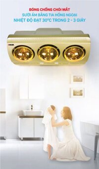 ĐÈN SƯỞI NHÀ TẮM 3 BÓNG ROLER RL-2113