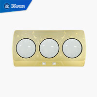Đèn sưởi nhà tắm 3 bóng trắng TLC Lighting - Công suất 275w/bóng - Đèn sưởi nhà tắm bảo vệ mắt cho trẻ nhỏ và người già