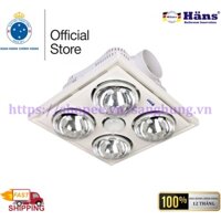 Đèn sưởi nhà tắm 4 bóng âm trần Hans H4B