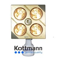 Đèn Sưởi Nhà Tắm 4 Bóng tường Kottmann K4B-G