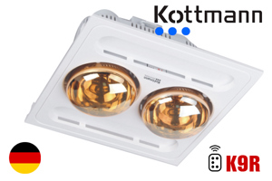 Đèn sưởi nhà tắm âm trần Kottmann K9-R -  2 bóng